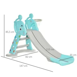 Homcom - Tobogán Infantil con Aro Baloncesto* Toboganes