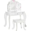 Homcom - Tocador de madera con taburete* Muñecas