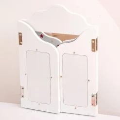 Homcom - Tocador de madera con taburete* Muñecas