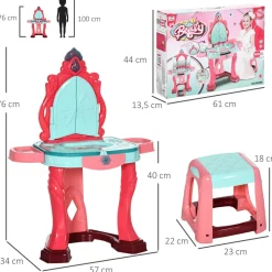 Homcom - Tocador infantil con cajón y taburete