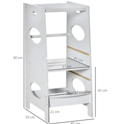 Homcom - Torre de aprendizaje madera Gris