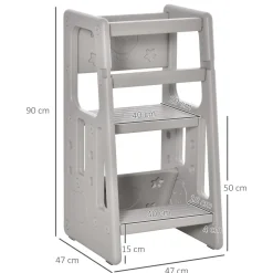 Homcom - Torre de aprendizaje Gris* Estilo De Vida