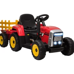 Homcom - Tractor elécrico Rojo* Vehículos De Batería O A Pedales