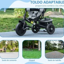 Homcom - Triciclo evolutivo Gris* Motos Y Triciclos