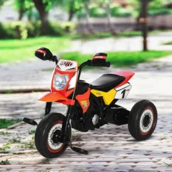 Homcom - Triciclo Moto de Montaña Infantil Rojo* Vehículos De Batería O A Pedales