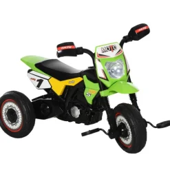 Homcom - Triciclo Moto de Montaña Infantil Verde* Vehículos De Batería O A Pedales