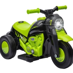 AIYAPLAY Homcom - Trimoto eléctrica batería 6 V con música y juegos Amarillo* Vehículos De Batería O A Pedales