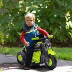 AIYAPLAY Homcom - Trimoto eléctrica batería 6 V con música y juegos Amarillo* Vehículos De Batería O A Pedales