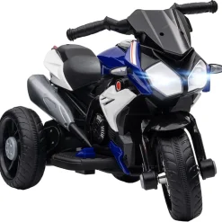 Homcom - Trimoto eléctrica infantil Negro/Azul