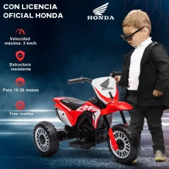 Homcom - Trimoto eléctrica infantil Honda* Vehículos De Batería O A Pedales