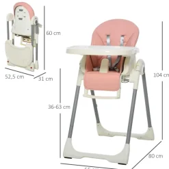 Homcom - Trona evolutiva rosa