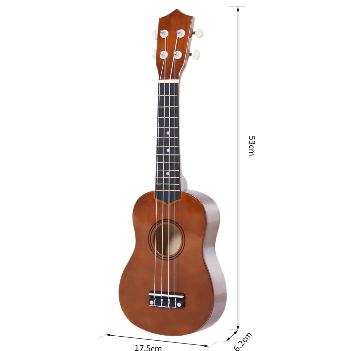 Homcom - Ukelele soprano 21" Madera Marrón* Música|Electrónicos