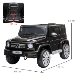 Homcom - Vehículo batería con mando Mercedes Negro* Vehículos De Batería O A Pedales