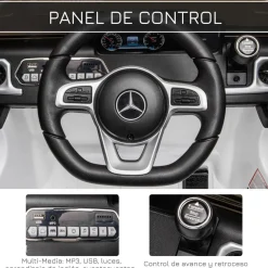 Homcom - Vehículo batería con mando Mercedes Blanco