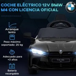 AIYAPLAY Homcom - Vehículo batería infantil BMW M4 Negro* Vehículos De Batería O A Pedales