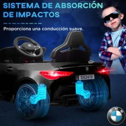 AIYAPLAY Homcom - Vehículo batería infantil BMW M4 Negro* Vehículos De Batería O A Pedales