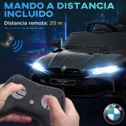 AIYAPLAY Homcom - Vehículo batería infantil BMW M4 Negro* Vehículos De Batería O A Pedales