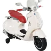Homcom - Vespa blanca Vehículo de batería