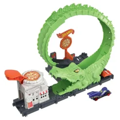 MATTEL Hot Wheels - Ataque del cocodrilo: Pista para coches con lanzador y vehículo ㅤ* Vehículos Y Circuitos