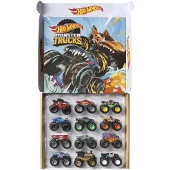 MATTEL Hot Wheels - Pack de 12 coches Monster Trucks de juguete ㅤ* Vehículos Y Circuitos