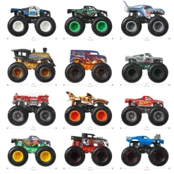MATTEL Hot Wheels - Pack de 12 coches Monster Trucks de juguete ㅤ* Vehículos Y Circuitos