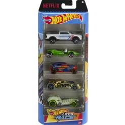 MATTEL Hot Wheels - Pack de 5 vehículos metálicos Let's Race