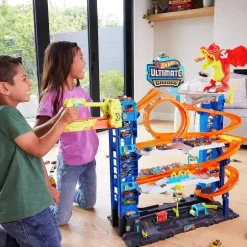 MATTEL Hot Wheels - Pista de coches de juguete con garaje definitivo y dragón, 4 niveles, incluye 2 vehículos ㅤ* Vehículos Y Circuitos