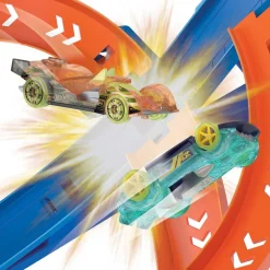 MATTEL Hot Wheels - Pista de coches con espiral rápida y choques Hot Wheels Action ㅤ* Vehículos Y Circuitos