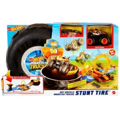 MATTEL Hot Wheels - Playset neumáticos para acrobacias Monster Trucks