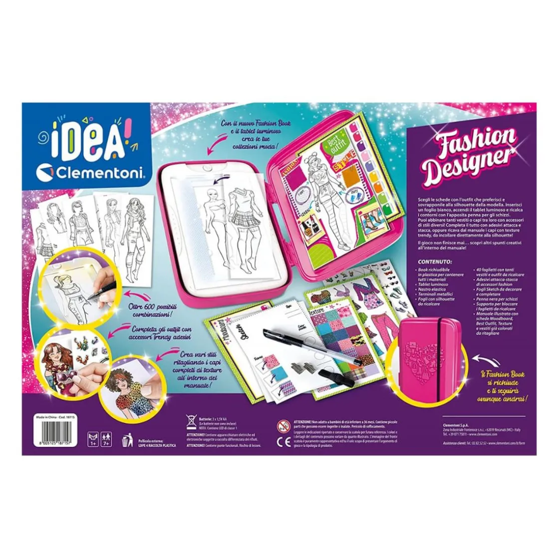CLEMENTONI Idea Fashion Designer - kit de diseñador de moda
