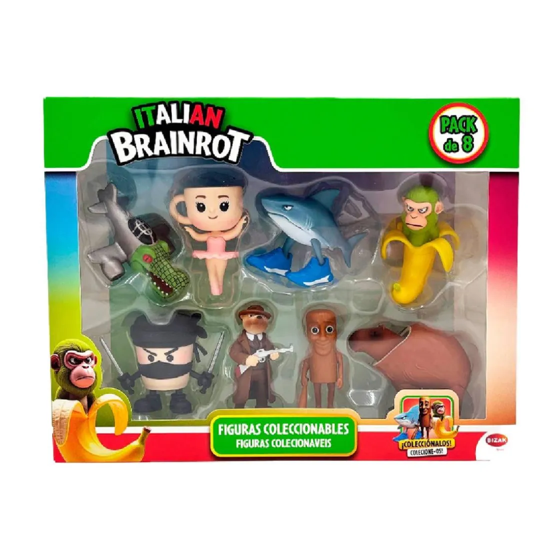 BIZAK Italian Brainrot - Pack de 8 Figuras* Figuras De Acción