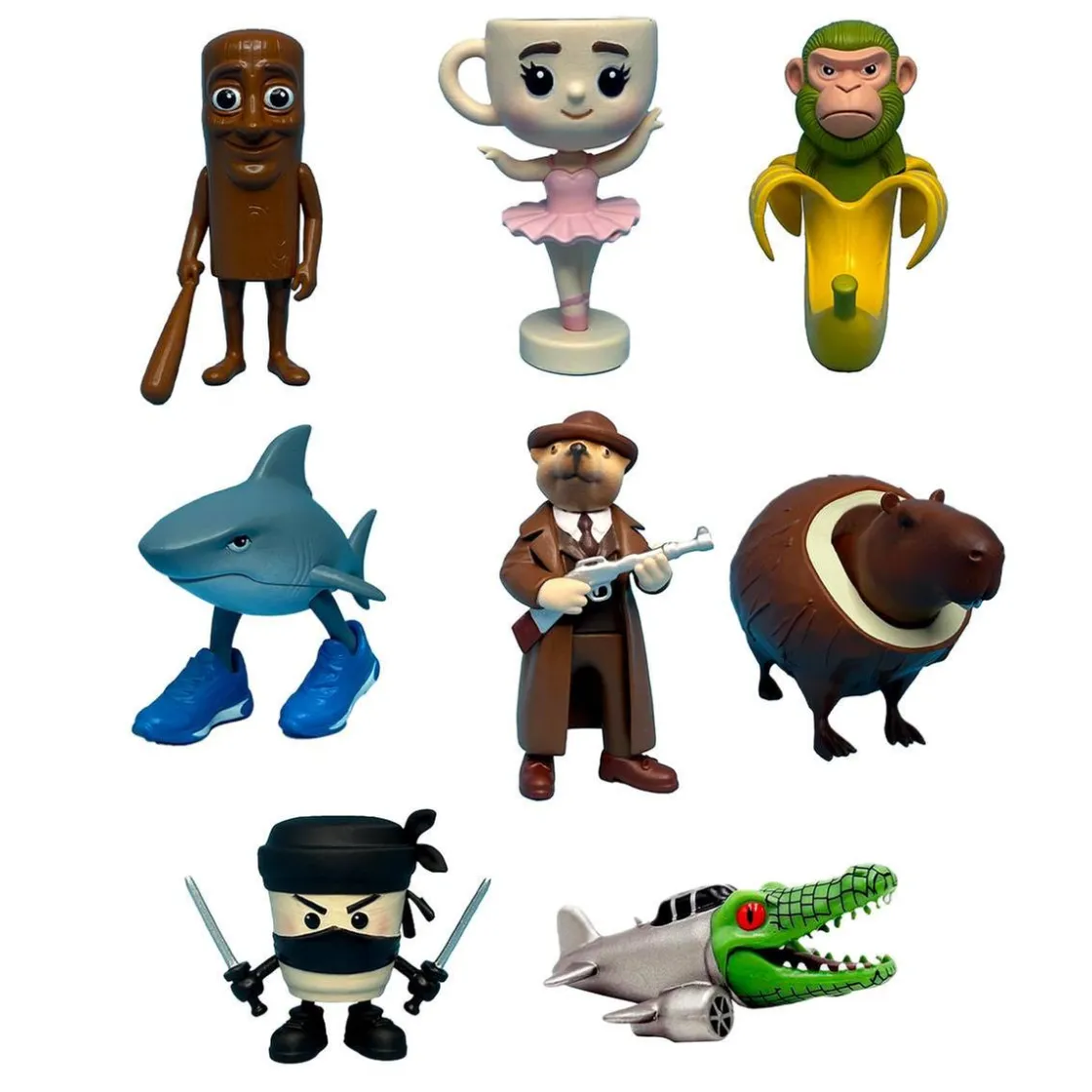 BIZAK Italian Brainrot - Pack de 8 Figuras* Figuras De Acción