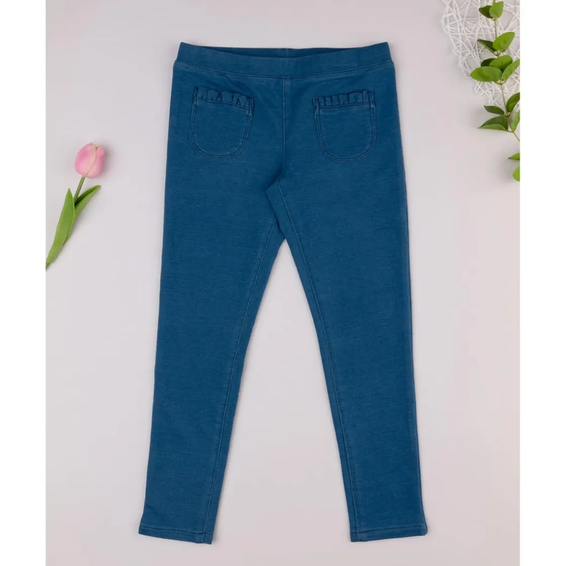 Prenatal Jegging niña azul denim con bolsillos
