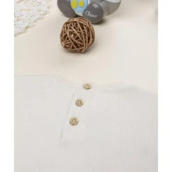 Prenatal Jersey de niña beige con cervatillo bordado