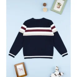 Prenatal Jersey de niño a rayas azul y blanco