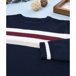 Prenatal Jersey de niño a rayas azul y blanco