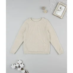 Prenatal Jersey de niño beige con bolsillo