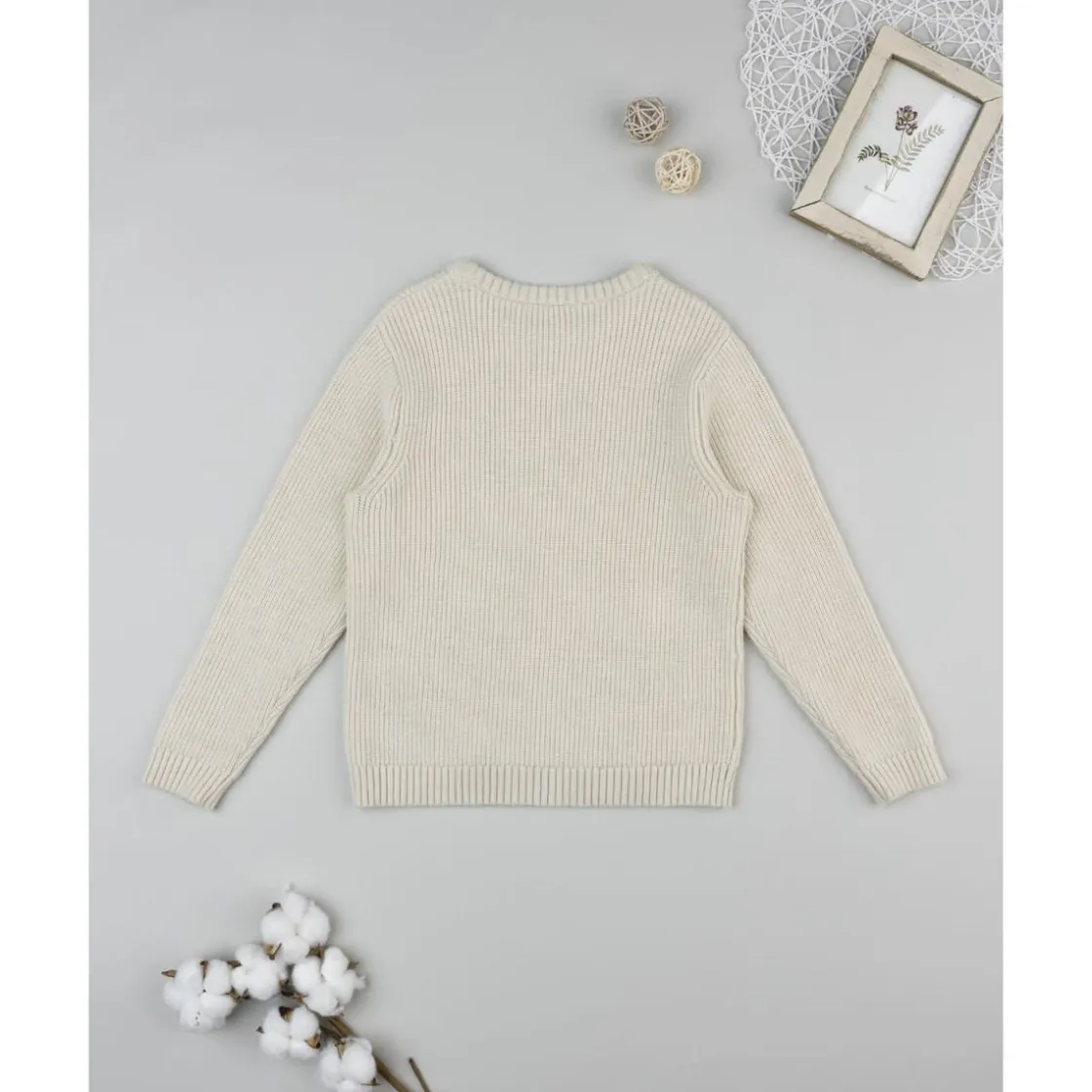 Prenatal Jersey de niño beige con bolsillo