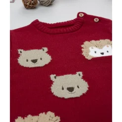Prenatal Jersey de niño rojo con bordados de animales* Recién Nacido·Ropa Y Accesorios|Ropa Y Accesorios·Punto