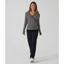 Prenatal Jersey lactancia a rayas negro y beige* Premamá·Moda|Moda·Prendas De Punto