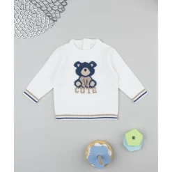 Prenatal Jersey niño blanco teddy