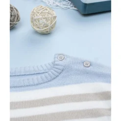 Prenatal Jersey niño rayas azul claro