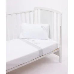 Prenatal Juego de cuna 3 piezas gris con osito y estrellas