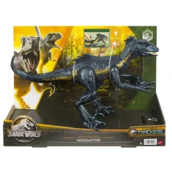 MATTEL Jurassic World - Figura de dinosaurio Jurassic World Indoraptor con equipo de ataque y seguimiento ㅤ* Figuras De Acción