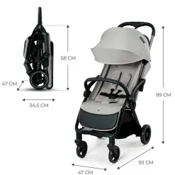 KIDNERKRAFT Kinderkraft - Silla de paseo Apino Dove Grey
