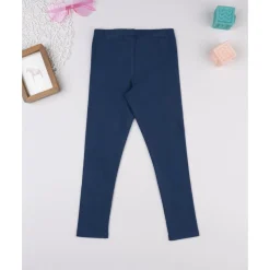 Prenatal Legging felpado azul con bordado floral para niña