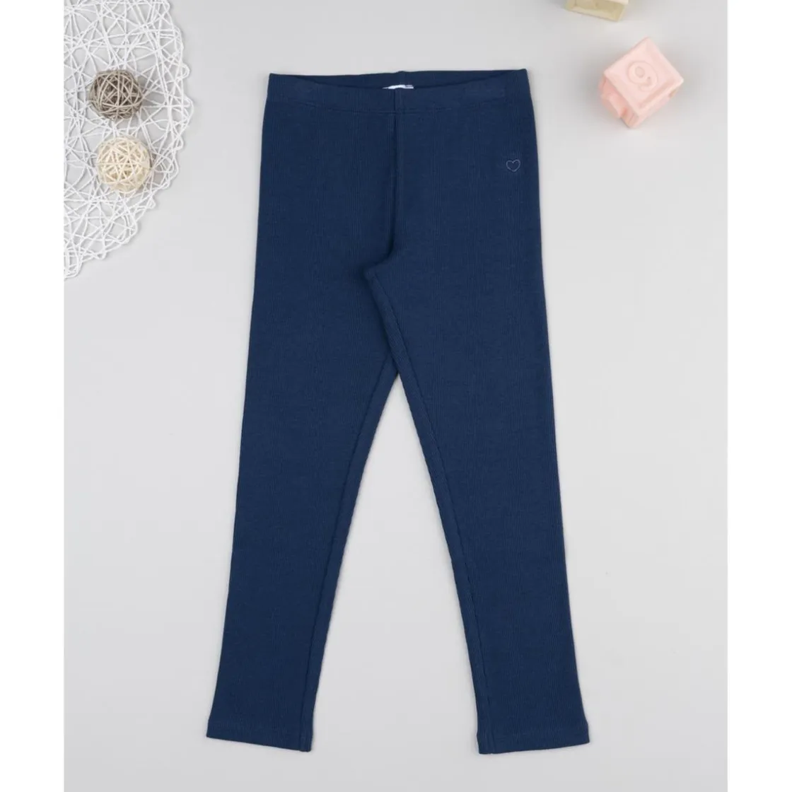 Prenatal Leggings niña azul con corazón* Niña 2-10 Años·Leggings Y Faldas|Niña·Niña 2-10 Años