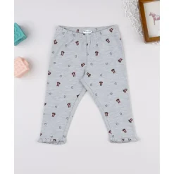 Prenatal Leggings niña grises con corazones y lazos