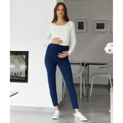 Prenatal Leggings premamá en tejido french terry azul oscuro