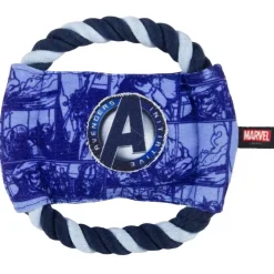 ARTESANIA CERDÁ Los vengadores - Cuerda dental disco para perro con sonidos